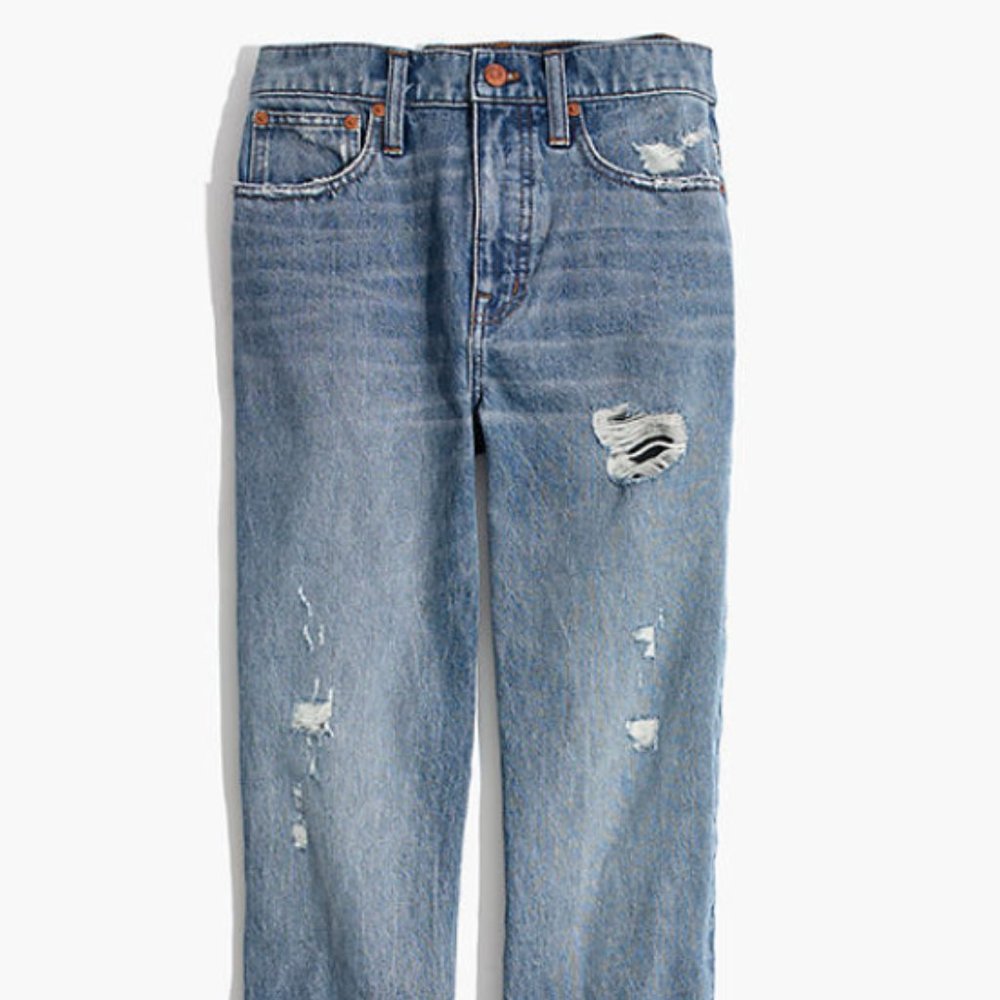 Madewell Deconstructed Classic Straight Jeans 26